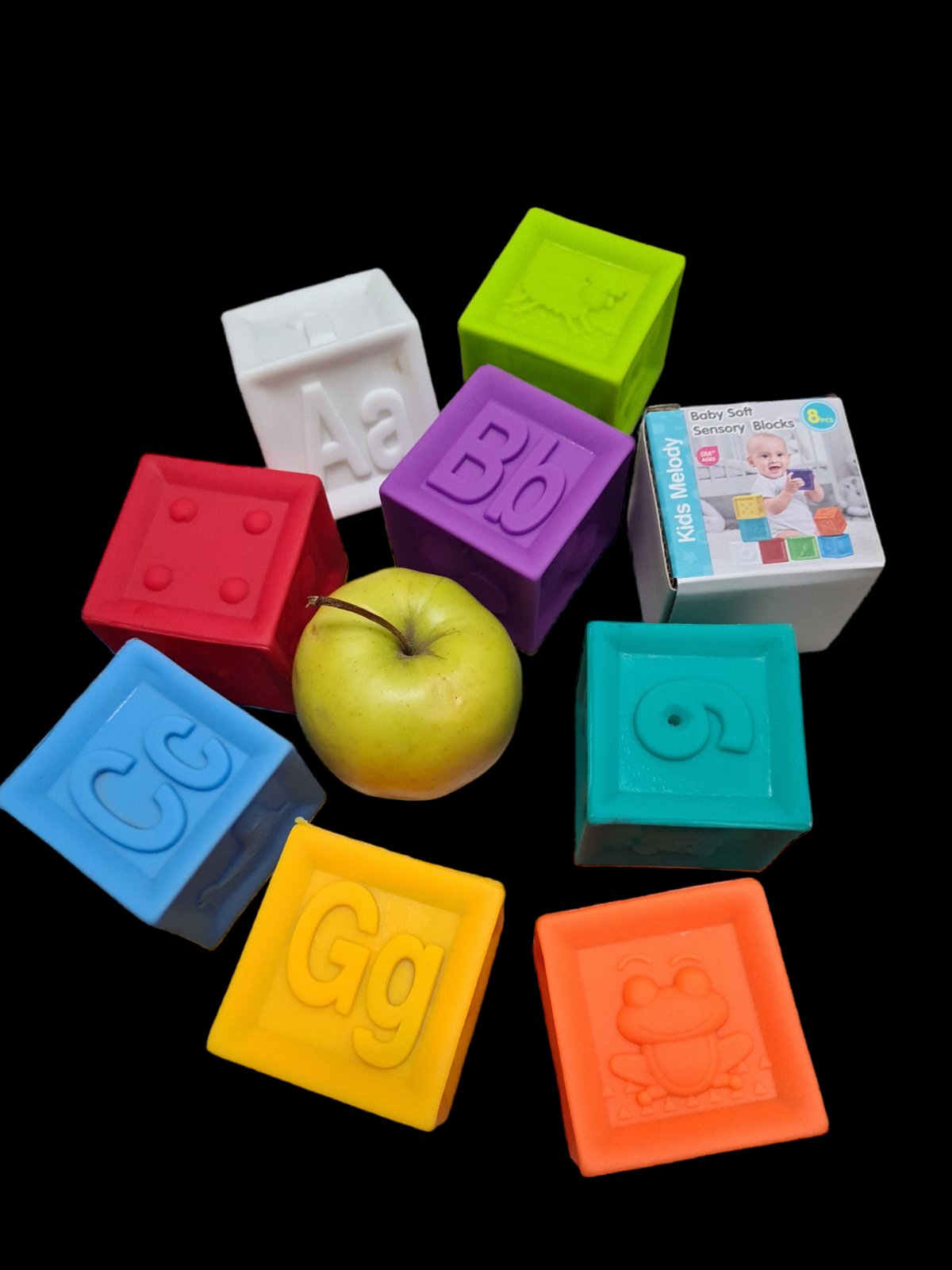 Set Cuburi Educative din Silicon 8 pcs – kinder.md