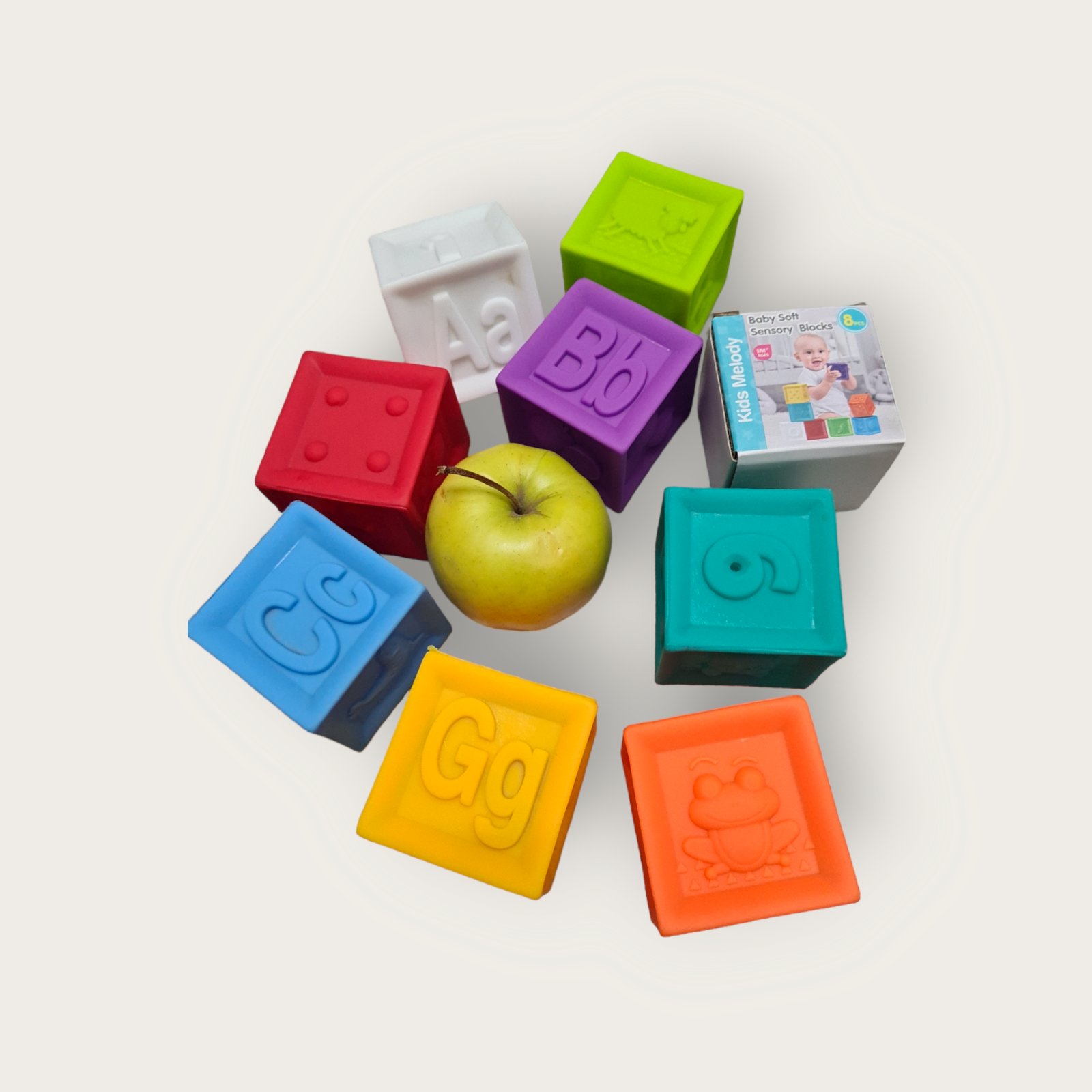 Set Cuburi Educative din Silicon 8 pcs – kinder.md