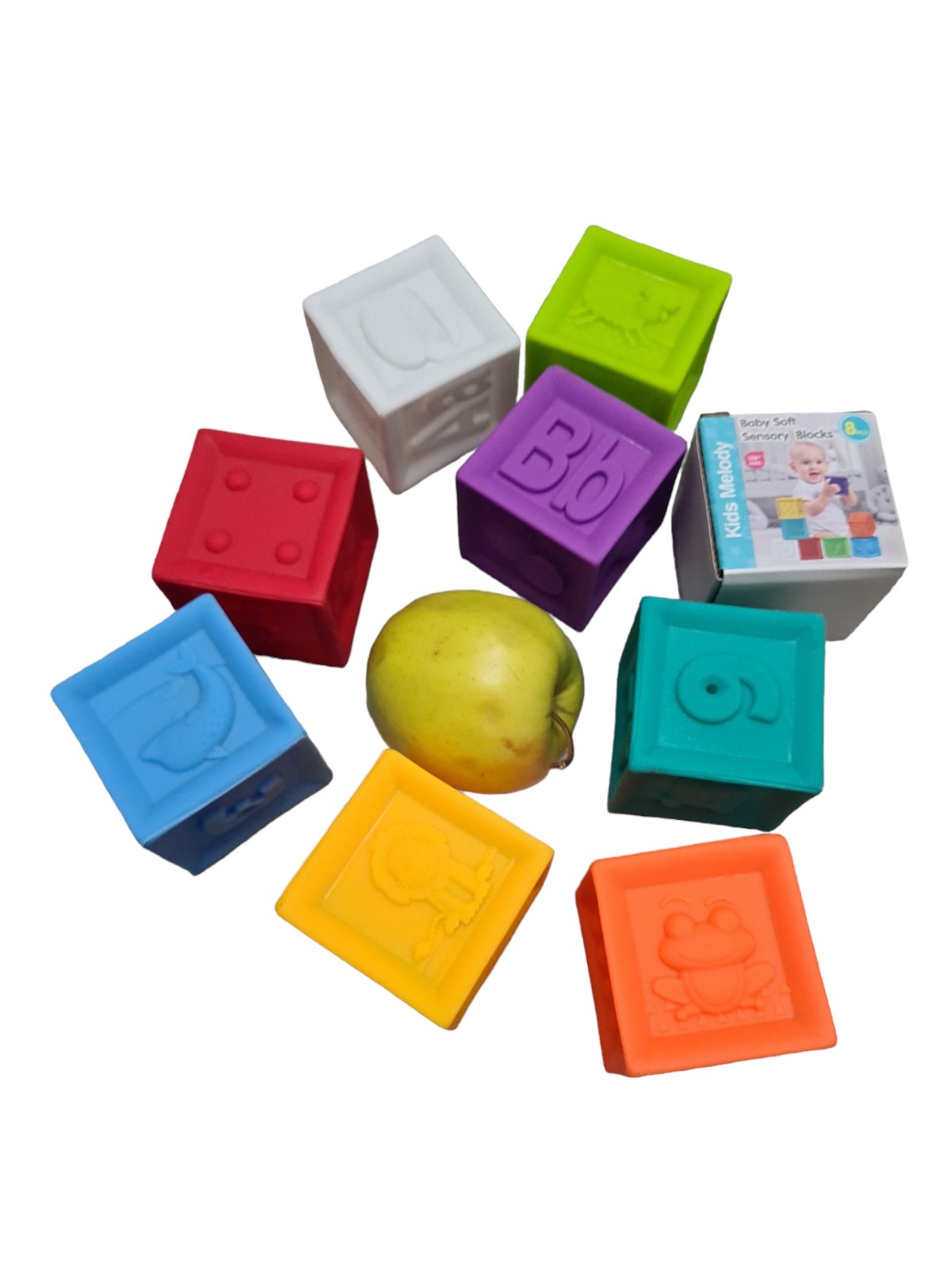 Set Cuburi Educative din Silicon 8 pcs – kinder.md