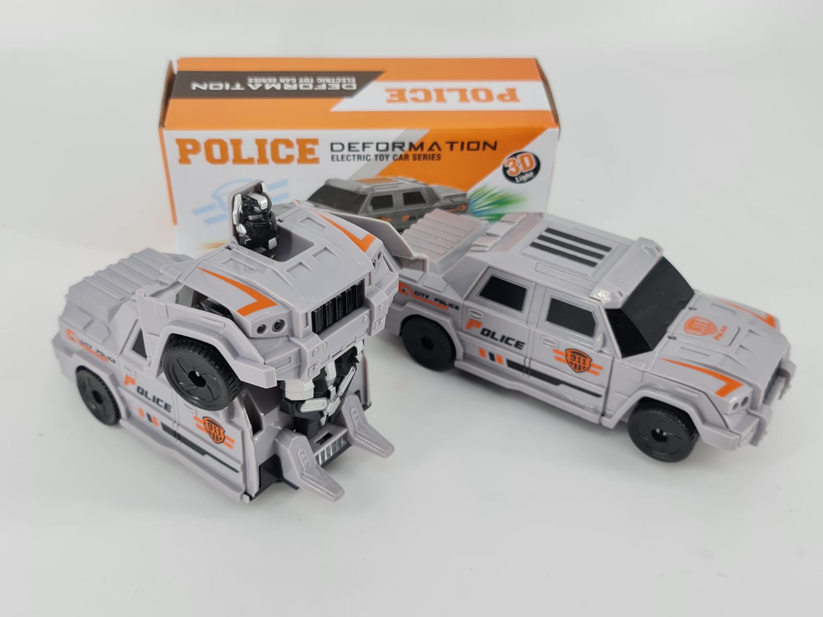 Mașină de Poliție cu Lumini și Sunete – Transformer
