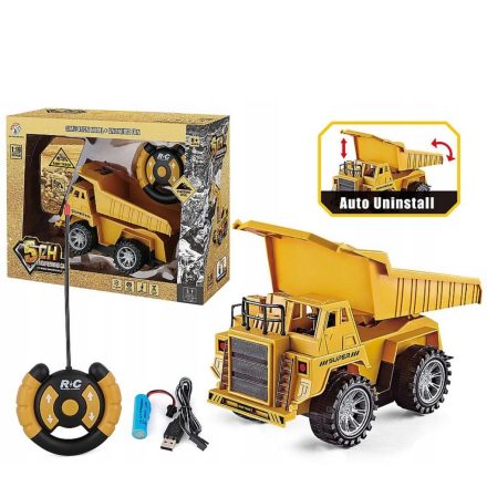 Masina Basculanta Super Realista Cu Telecomanda Pentru Copii ,Acumulator, Telecomanda,Cu Sunete si Lumini