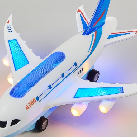 Avion Jucarie, A380, Sunet si Lumina, Alb-Albastru