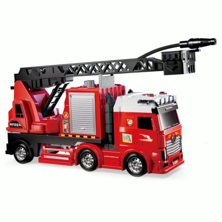 Masina de Pompieri cu Lumini, Sunete si Pompa de Apa cu Scara Extensibila – Jucarie Educativa pentru Copii 3+