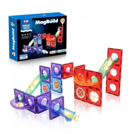 Constructor Magnetic 49 Pcs Educational si Creativ pentru Copii,Multiple Posibilitati de Construit Creativ, 49 Elemente, Multicolor