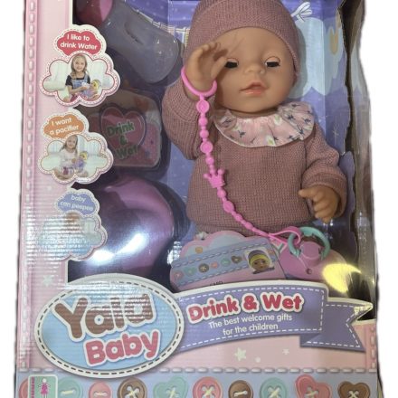 Papusa din plastic cu suzeta si Olita