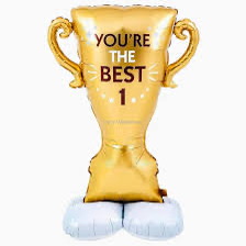Balon din Folie Gigant Cupa Castigatorului pe piciorus 