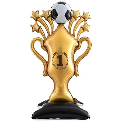 Balon din Folie Cupa cu Minge de Fotbal pe suport