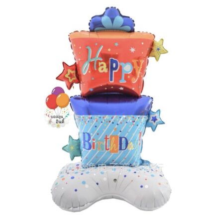 Balon din Folie pe suport Happy Birthday