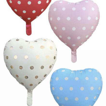 Balon Folie Inima cu Buline