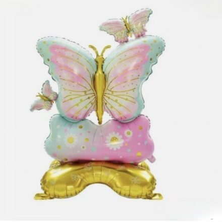 Balon din Folie Fluturas pe stativ