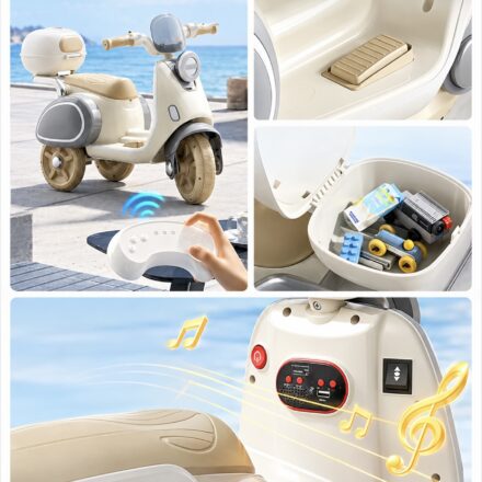 Motocicleta Electrica 3 Roti și telecomandă